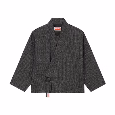 KENZO Logo Patch Casual Kimono Jacket Coal Grey () FD65VE1409RD-98