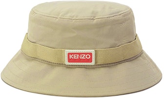 KENZO Logo Patch Cotton Bucket Hat Khaki - Unisex Outdoor Casual Style FC65AC204F3011 KENZO Logo Patch Cotton Bucket Hat Khaki - Unisex Outdoor Casual Style FC65AC204F3011