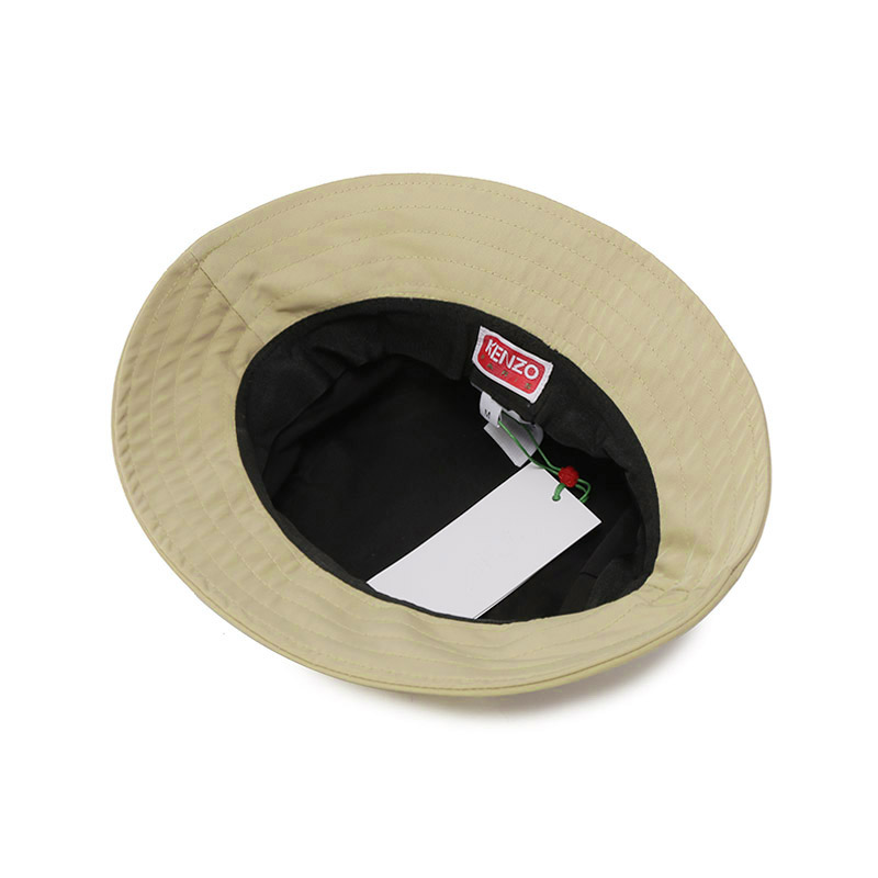Details for KENZO 标志补丁棉质渔夫帽 卡其色 - 男女通用户外休闲款式 FC65AC204F3011
