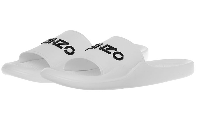 Kenzo Logo Print Fashion Slides 'White' 圖 2