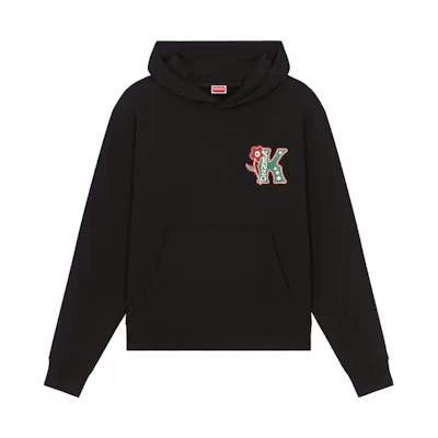 KENZO Logo Print Hoodie Unisex Black FD65SW0794MG-99J