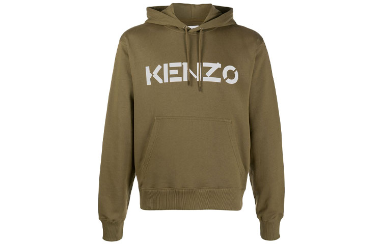 KENZO Logo Print Pullover Hoodie Brown FA65SW3004MD-50