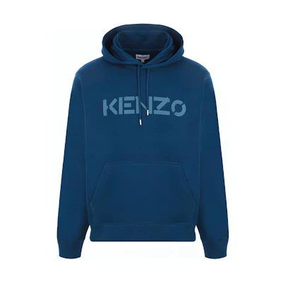 KENZO Logo Print Solid Color Long Sleeve Sweatshirt Blue FB65SW3004ML-77