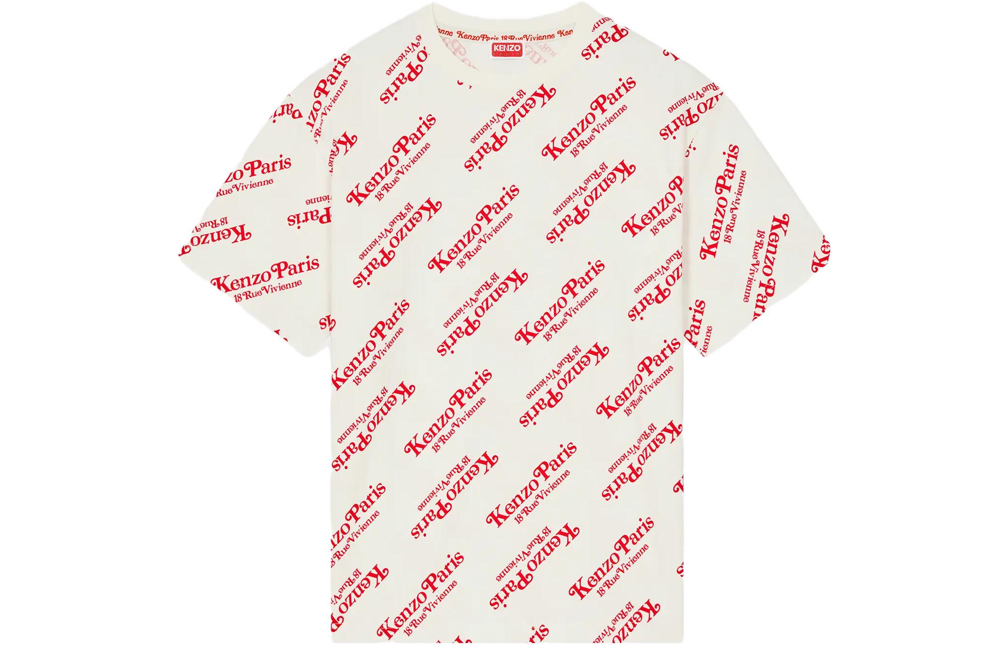 KENZO Logo Print Unisex Oversized Crewneck Short Sleeve T-Shirt. FE58TS0044SY-02