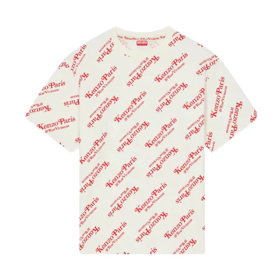 KENZO Logo Print Unisex Oversized Crewneck Short Sleeve T-Shirt. FE58TS0044SY-02