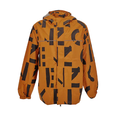 KENZO Logo Print Windbreaker Jacket - Orange FB65BL5601NM-16