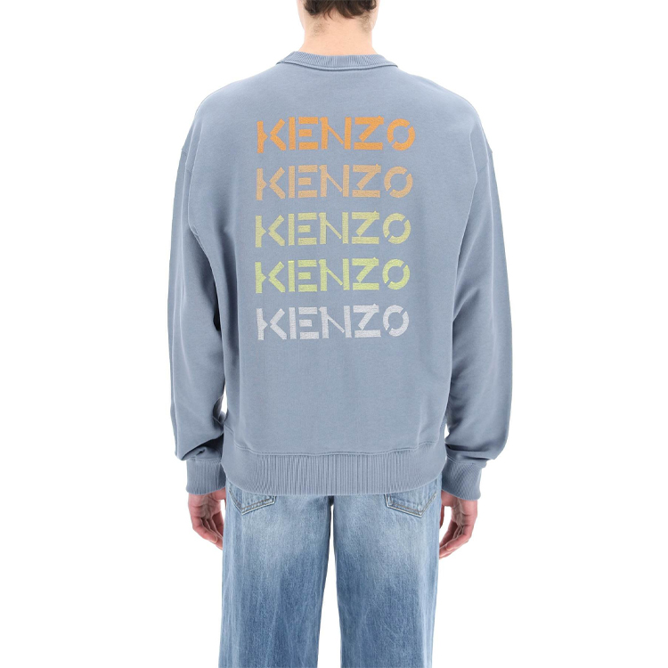 KENZO Logo SS22 Blue Pullover Sweatshirt  Long Sleeve. FC55SW5144ML-62 圖 4