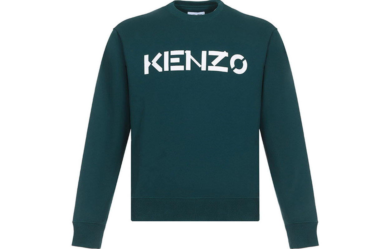 KENZO Logo Sweatshirt Teal Green Pullover FA65SW0004MD-73