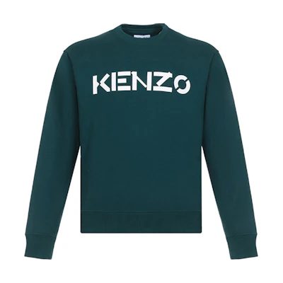 KENZO Logo Sweatshirt Teal Green Pullover FA65SW0004MD-73