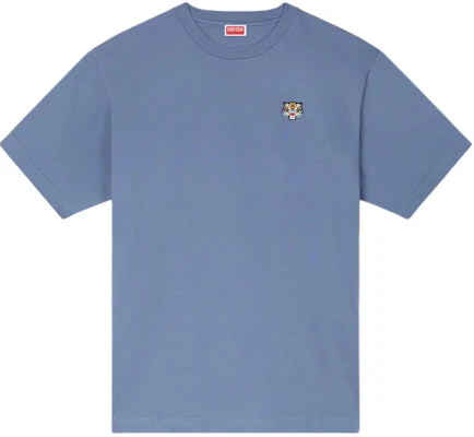 KENZO 刺繡虎頭標誌短袖圓領T恤 SS24 藍色 FE55TS1984SG-67 Order KENZO 刺繡虎頭標誌短袖圓領T恤 SS24 藍色 FE55TS1984SG-67