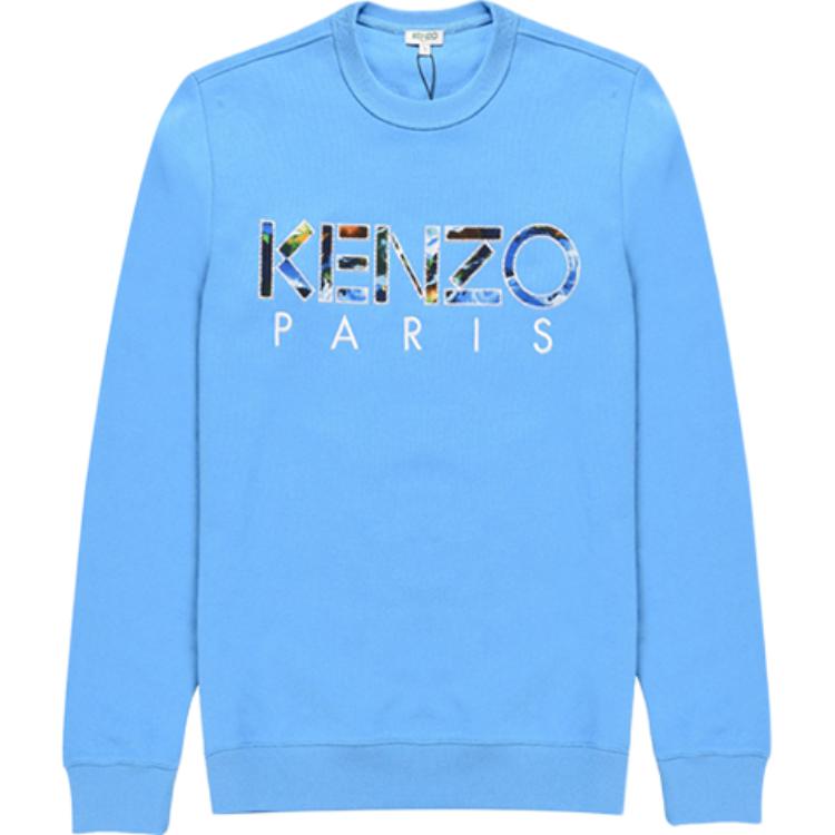 KENZO Long-Sleeve Crewneck Sweatshirt with English Logo PF965SW0004MD-69
