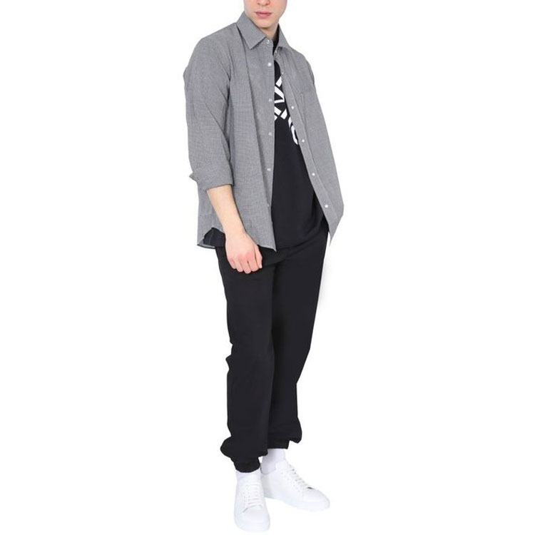 Shop KENZO Baju Polo Lengan Panjang Loose Fit - Kelabu FB55CH4019DH-02