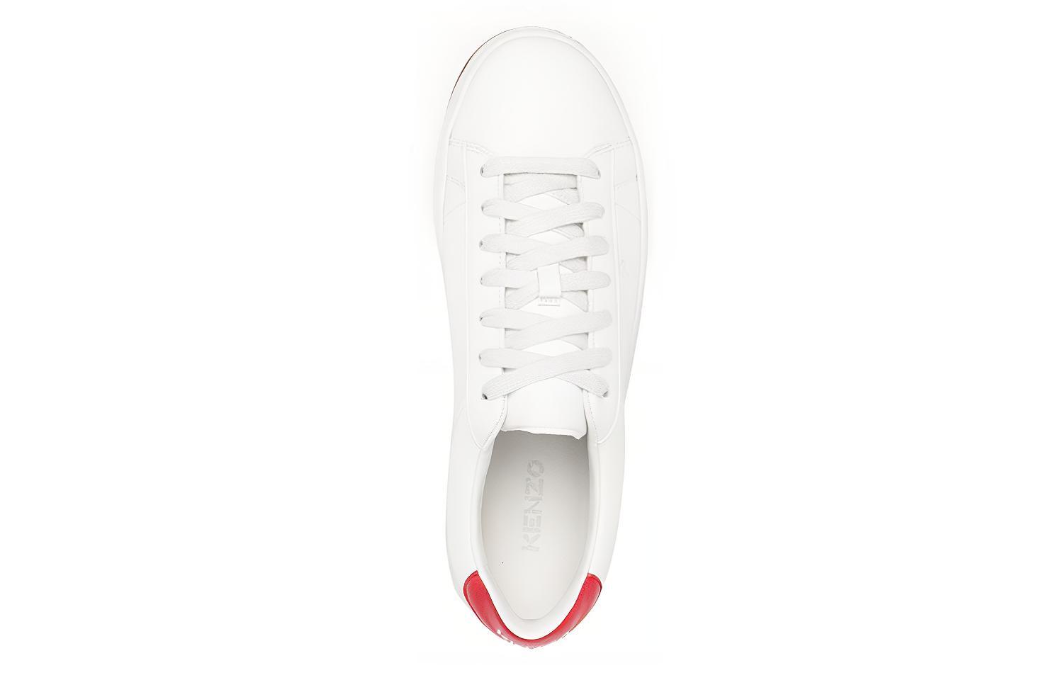 Kenzo Low-Top Leather Sneakers 'White' 圖 3