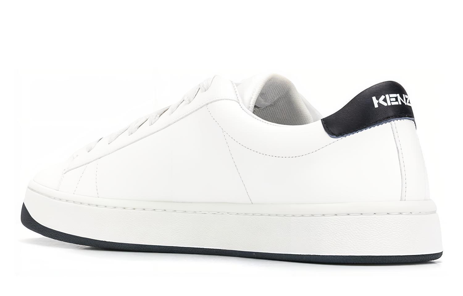 Kenzo Low-Top Leather Sneakers 'White' 圖 4