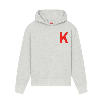 KENZO Lucky Tiger Genderless Hoodie Grey Long Sleeve Casual Sweatshirt. FE58SW0114MF-93