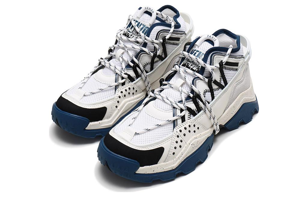 Kenzo Mesh Sneakers with Leather Trimming 'Deep Blue' 圖 3