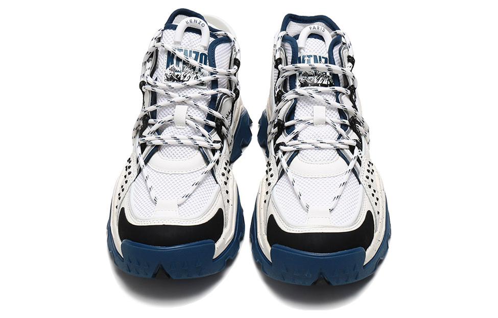 Kenzo Mesh Sneakers with Leather Trimming 'Deep Blue' 圖 4