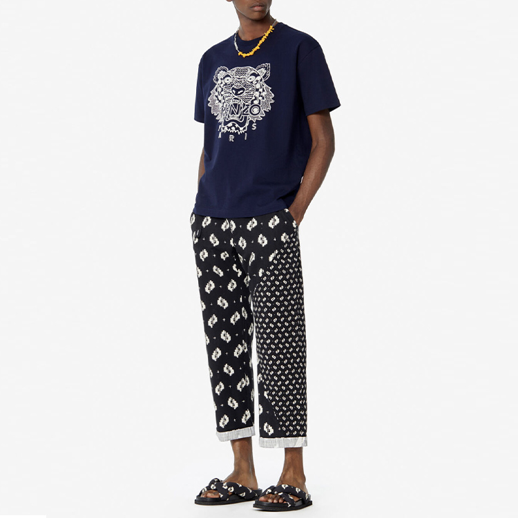KENZO Midnight Blue Ikat Tie-Dye Tiger Embroidered T-Shirt FA55TS0854YK-77 圖 6