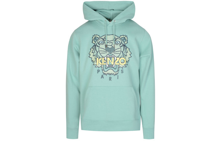 KENZO Mint Green Logo Tiger Print Sweatshirt FA55SW1664XO-60