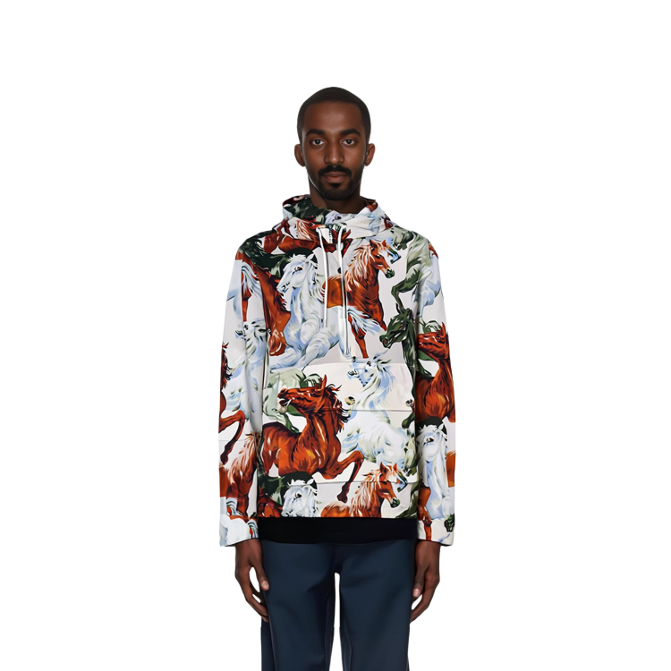 Details for 겐조 멀티컬러 말 프린트 디자인 스웻셔츠 FA65BL0499PC-01