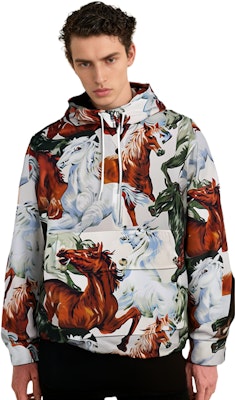 겐조 멀티컬러 말 프린트 디자인 스웻셔츠 FA65BL0499PC-01 1