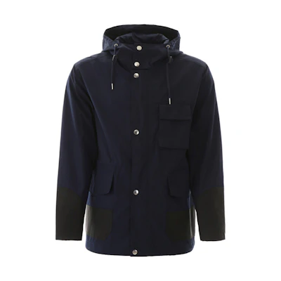 KENZO Navy Blue Jacket with Logo Lettering FA55OU2221NF-77