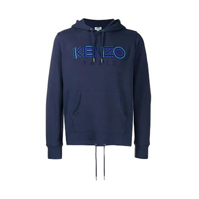 KENZO Navy Blue Long-Sleeve Sweatshirt with Logo Design F965SW3614ME-78