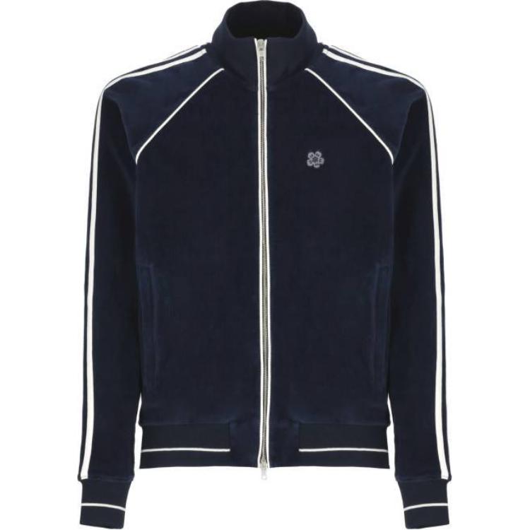 KENZO Navy Blue Zip-Up Stand Collar Slim Fit Jacket FE65SW2024VD-77