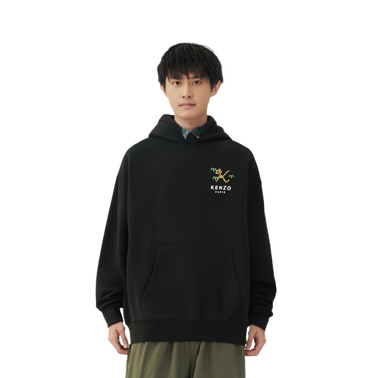 Details for KENZO Nigo Drop2 Tiger Tail Series Large Logo Hoodie Men’s Black FC55SW461CMI-99J-L