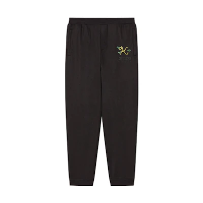 KENZO Nigo Drop 2 Tiger Tail Logo Embroidered Jogger Pants Black 秋 Season. FC65PA7904IP-99J