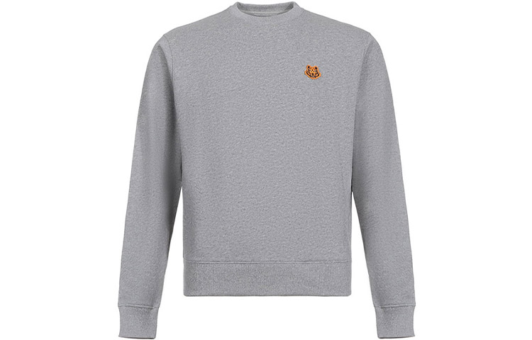 KENZO Pearl Gray Tiger Head Logo Crewneck Sweatshirt FA65SW0034MD-94