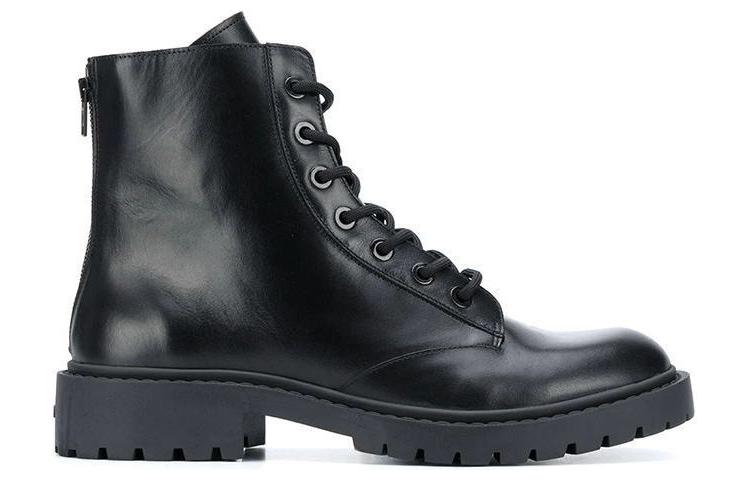 Order Kenzo Pike Sepatu Bot Kulit Hitam dengan Tali Ankle FA65BT340L62-99