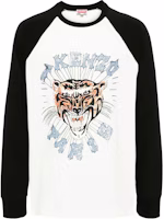KENZO Raglan Long-Sleeve Tee with Tiger Print - Multicolor FE55TS1424SI-99J KENZO Raglan Long-Sleeve Tee with Tiger Print - Multicolor FE55TS1424SI-99J
