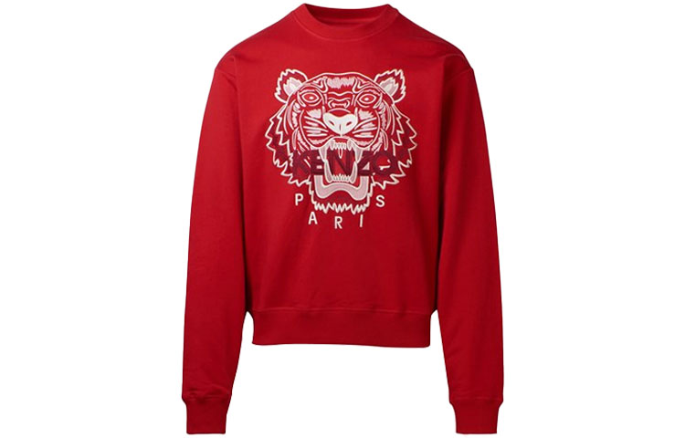 KENZO Red Tiger Embroidered Printed Sweatshirt FA65SW1104XA-22