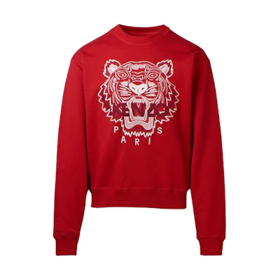 KENZO Red Tiger Embroidered Printed Sweatshirt FA65SW1104XA-22