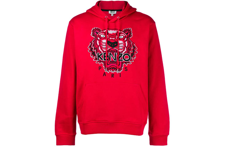 KENZO Red Tiger Head Graphic Hoodie F965SW4154XA-21