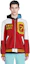 Purchase Kenzo Red V-Neck Zip-Up Jacket with Multicolor Numeric Print FD65BL1409OH-22