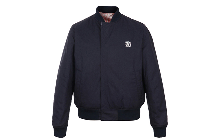 KENZO Reversible Cotton Jacket with Fishnet Pattern - Navy/Red FA55BL1751NA-77