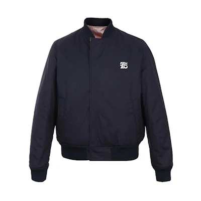 KENZO Reversible Cotton Jacket with Fishnet Pattern - Navy/Red FA55BL1751NA-77