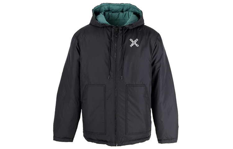 KENZO Reversible Logo Print Hooded Down Jacket Black/Green. 5OU5851NH-99 圖 2