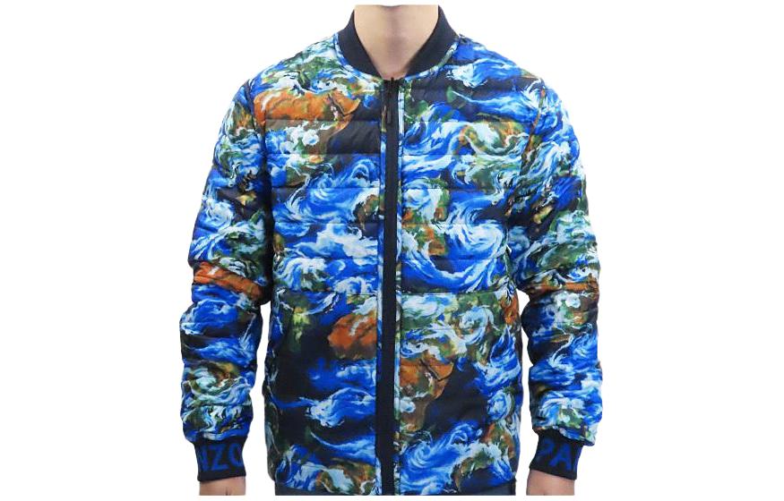 KENZO Reversible Stand Collar Zip Jacket Multicolor F965BL6111NE-76