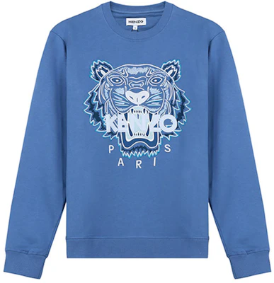 KENZO 藍寶石藍虎頭刺繡圓領衛衣 FB65SW1234XA-72 Buy KENZO 藍寶石藍虎頭刺繡圓領衛衣 FB65SW1234XA-72