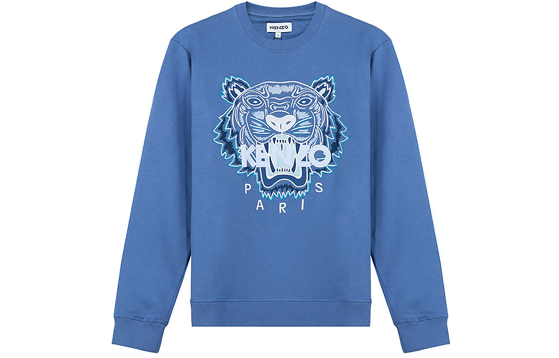 KENZO Sapphire Blue Tiger Embroidered Crewneck Sweatshirt FB65SW1234XA-72 圖 2