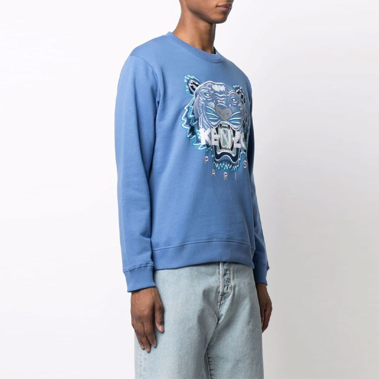 KENZO Sapphire Blue Tiger Embroidered Crewneck Sweatshirt FB65SW1234XA-72 圖 5