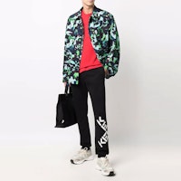 KENZO Pantalones Slim Fit Negros de Tiro Medio con Diseño de Logo Cruzado. FB65PA7174MS-99 Shop KENZO Pantalones Slim Fit Negros de Tiro Medio con Diseño de Logo Cruzado. FB65PA7174MS-99