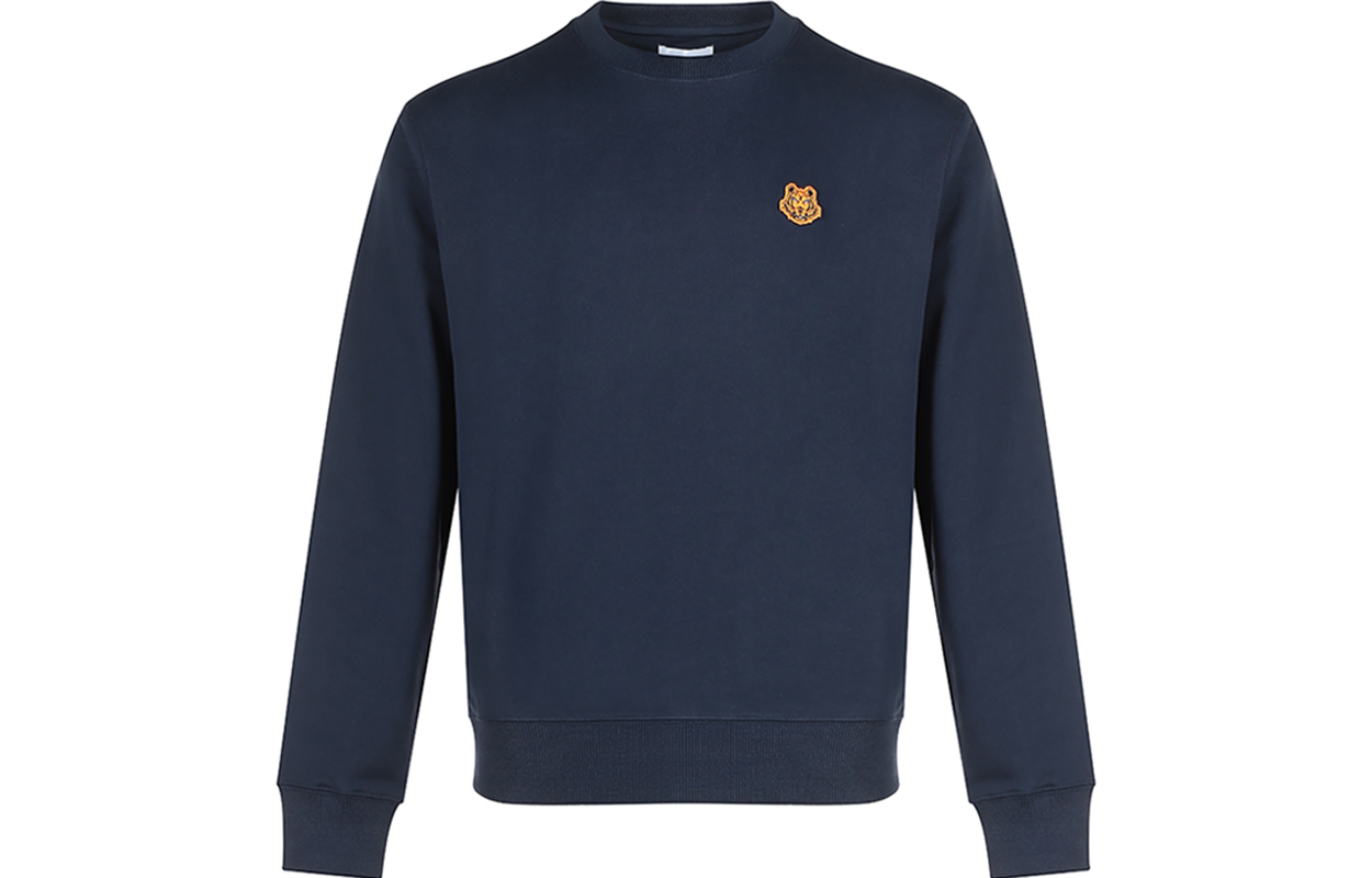 KENZO Small Tiger Head Long-Sleeve Sweatshirt Navy Blue FA65SW0034MD-76
