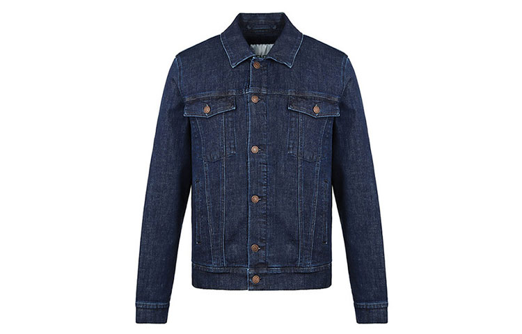 Order KENZO Solid Collar Denim Jacket Sky Blue FA55BL5092EC-76