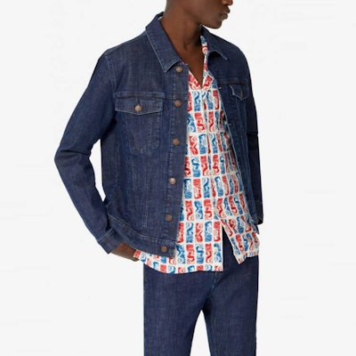 KENZO Solid Collar Denim Jacket Sky Blue FA55BL5092EC-76 Sizing KENZO Solid Collar Denim Jacket Sky Blue FA55BL5092EC-76