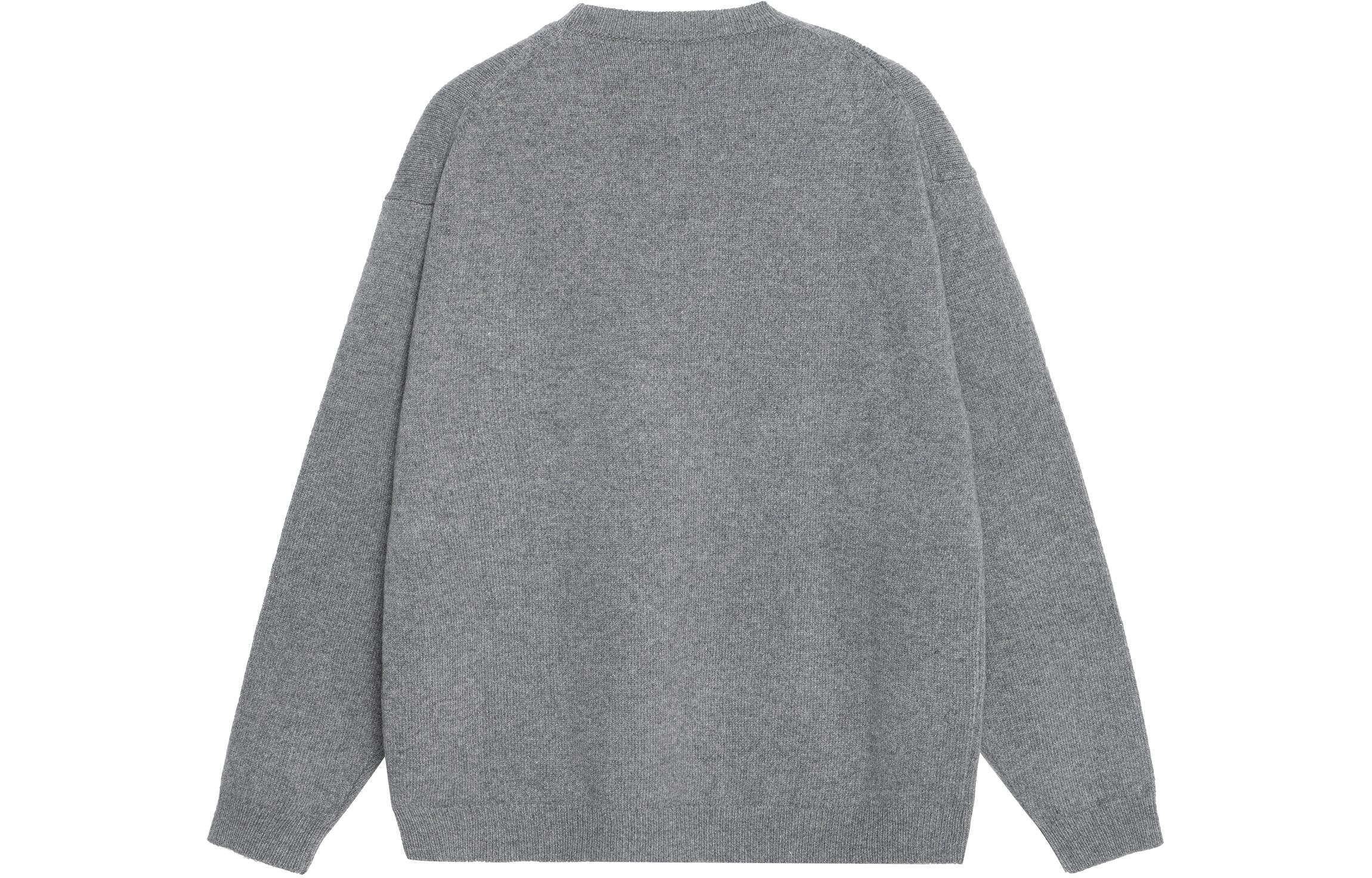 Lookbook KENZO Solid Color Crewneck Long Sleeve Sweater Men’s Grey FD65PU4193LC-94