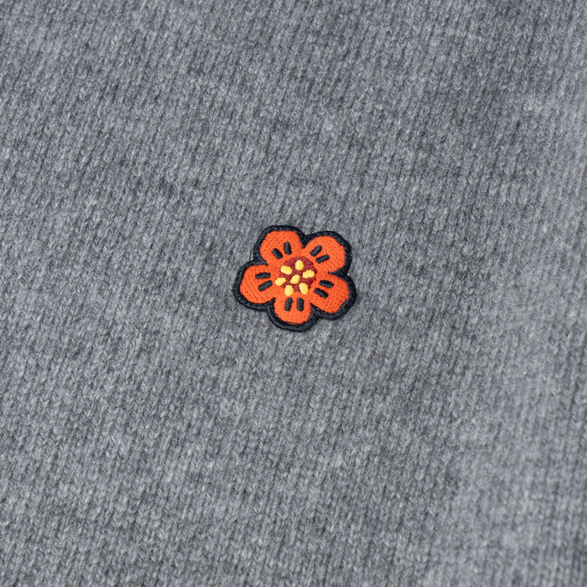 Purchase KENZO Solid Color Crewneck Long Sleeve Sweater Men’s Grey FD65PU4193LC-94